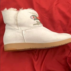 Rock and candy fur roses boots